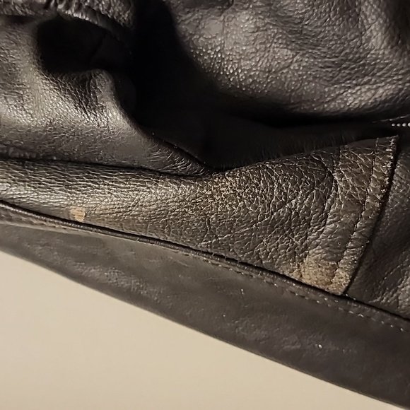 Leather motorcycle jacket By Contempo Casuals 1990 or so  Small - Picture 11 of 17